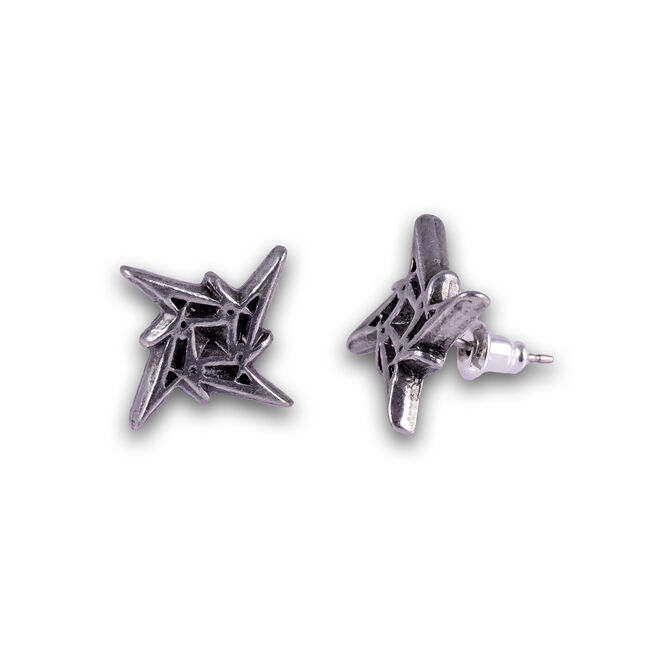 Ninja Star Post Earrings, , hi-res