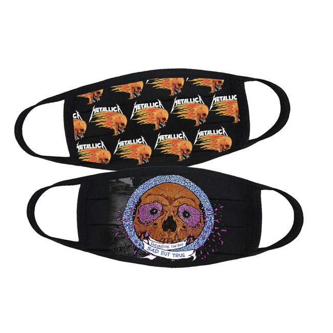 Flaming Skull/Sad But True Mask 2-Pack, , hi-res