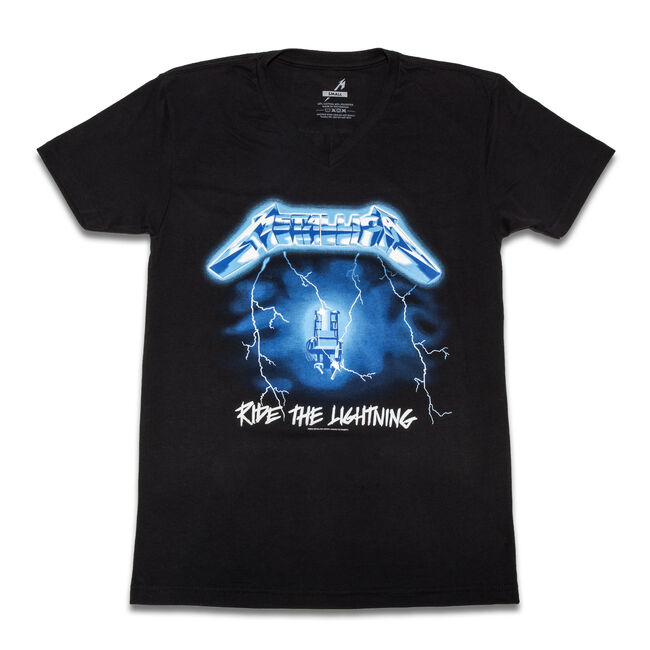 Unisex Ride The Lightning V-Neck T-Shirt - Small, , hi-res