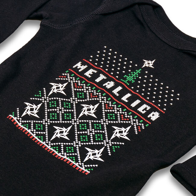 Infant Holiday Ninja Star Sweater Print Onesie, , hi-res