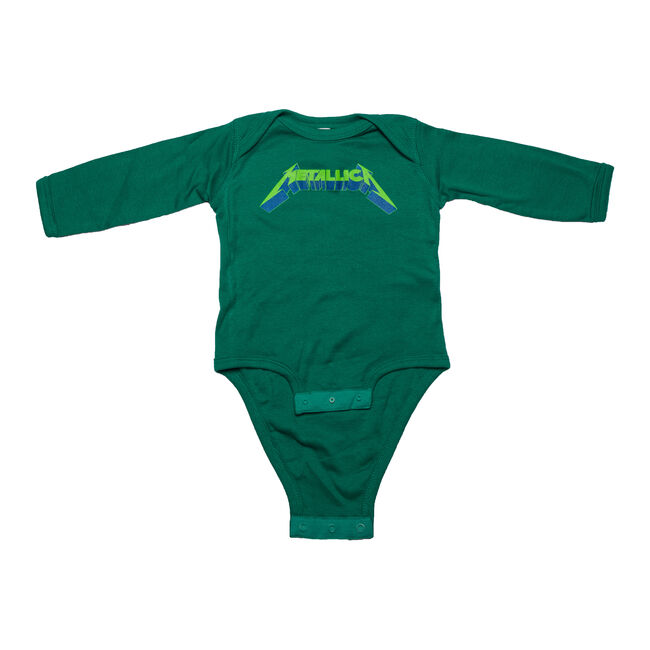 3-D Logo Long-Sleeve Onesie (GREEN), , hi-res