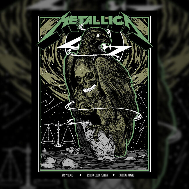Curitiba Screen Printed Concert Poster, , hi-res