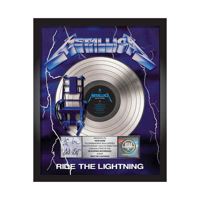 Ride The Lightning Platinum Award Plaque - Signed, , hi-res