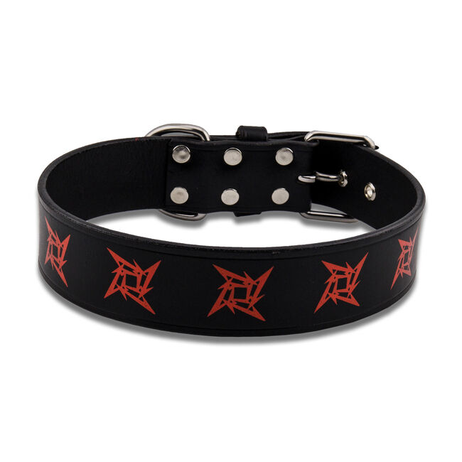 Ninja Star Leather Dog Collar, , hi-res