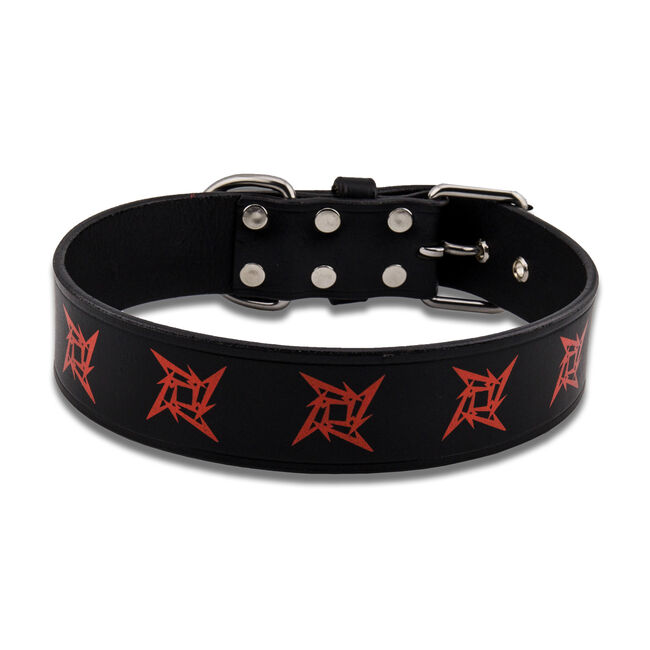 Ninja Star Leather Dog Collar, 