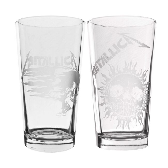 Flaming Skull Pint Glass Set, , hi-res