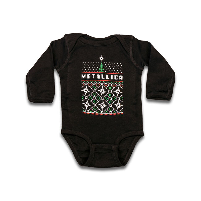 Infant Holiday Ninja Star Sweater Print Onesie, , hi-res