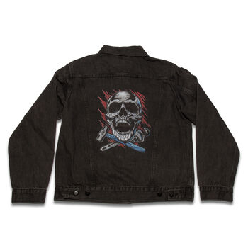 Trades Skull Denim Jacket, , hi-res