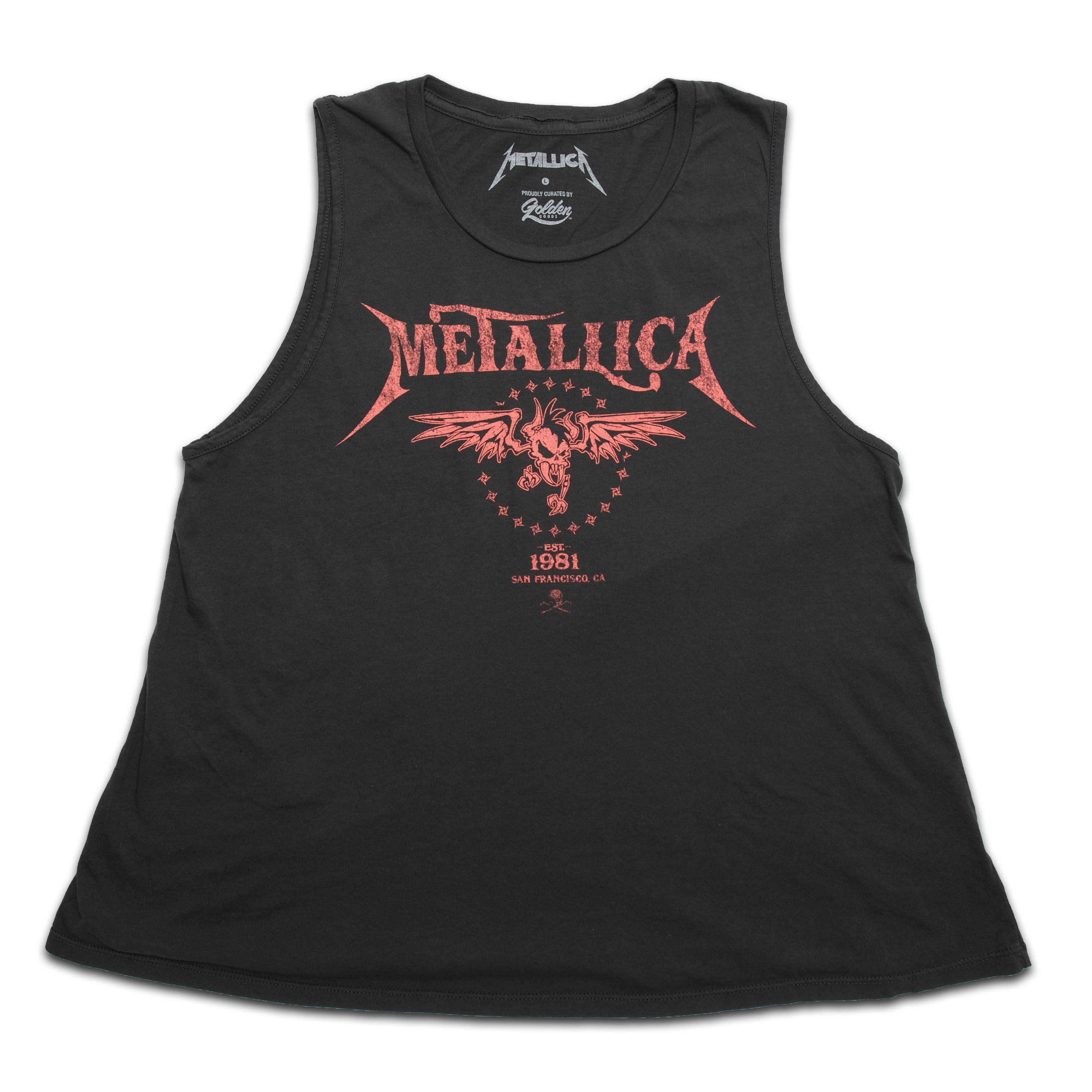 Kleding Gender-neutrale kleding volwassenen Tops & T-shirts Tanktops Tanktops met print Distressed Metallica Cut Off Tee 