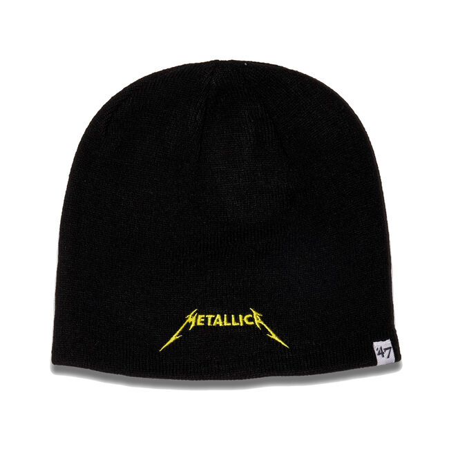 Yellow Metallica Logo Uncuffed Beanie, , hi-res