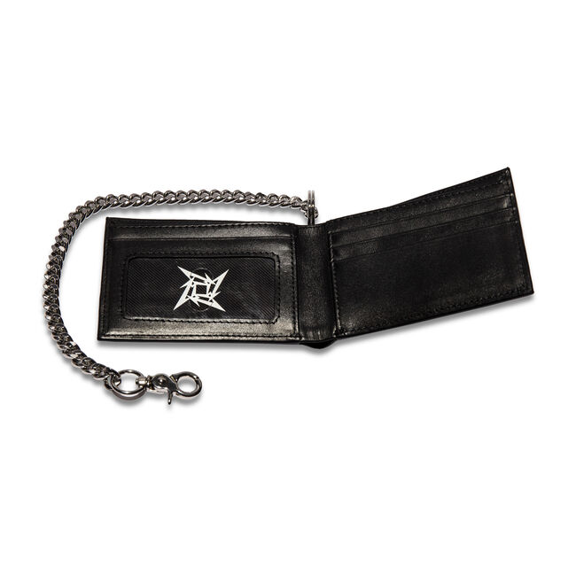 Logo Leather Chain Wallet, , hi-res