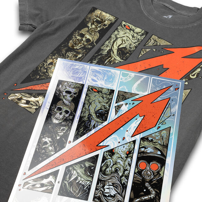 Fifth Member™ WolfSkullJack Poster and T-Shirt Bundle, 