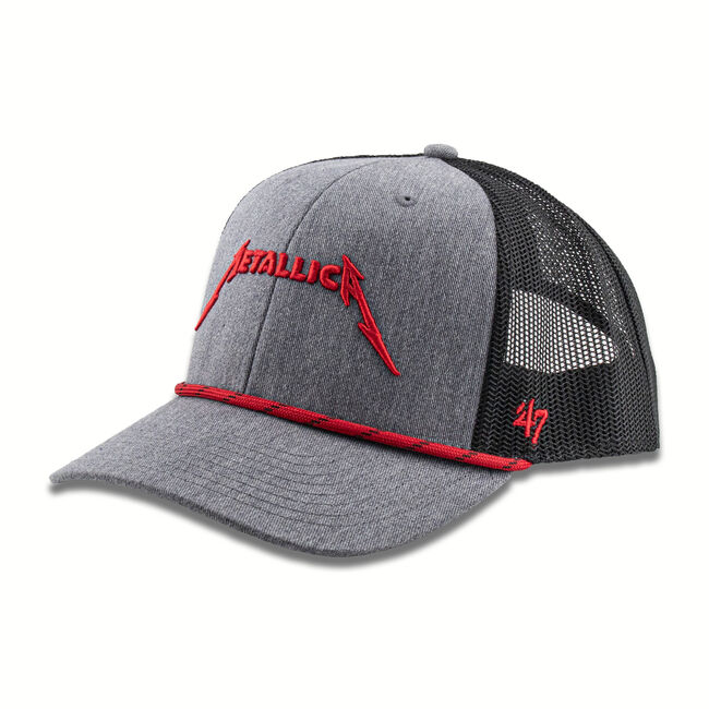 Red Logo Rope Trucker Hat, 