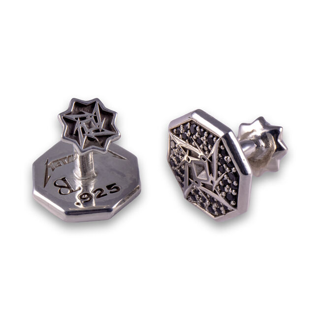 Silver Luthier Ninja Star Cufflinks, 