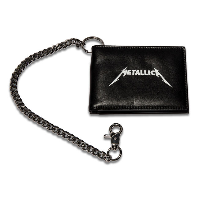 Logo Leather Chain Wallet, , hi-res