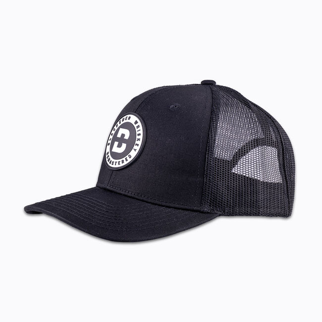 Blackened Whiskey Circle Logo Trucker Hat, , hi-res