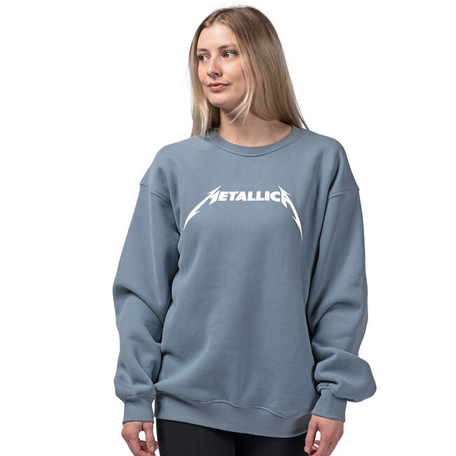 WOMEN'S Logo Oversized Crewneck Sweatshirt (Blue) - Medium, 