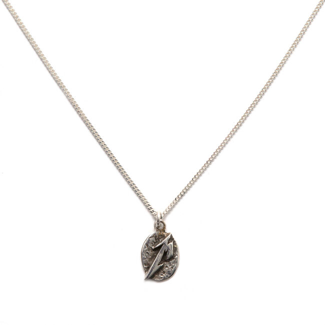 Sterling Silver M Logo Necklace, , hi-res