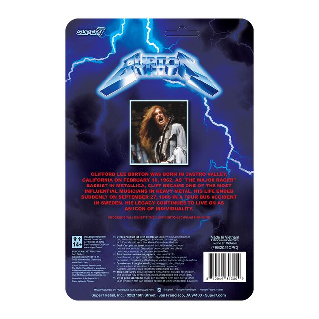 Cliff Burton Action Figure Version 1 (Black Bass), , hi-res