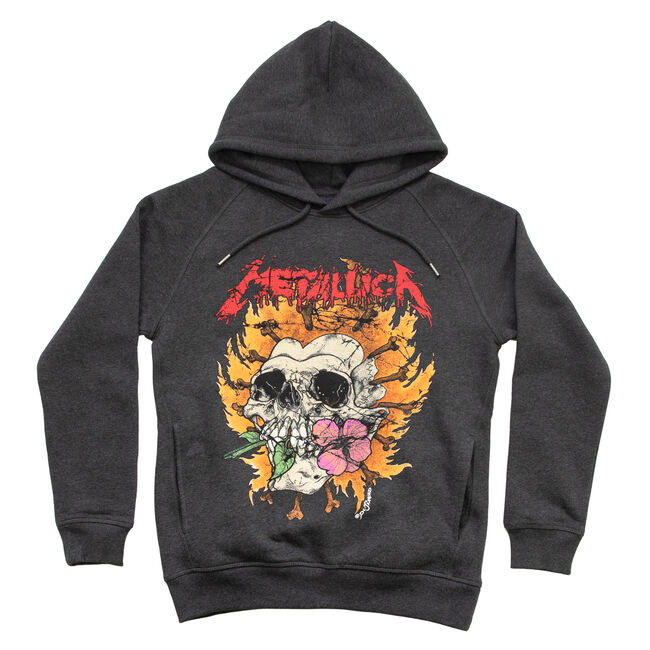 Burning Flower Pullover Hoodie - Large, , hi-res