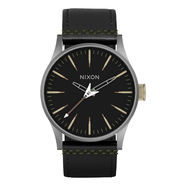 Sentry Leather "Seek & Destroy" Nixon Watch, , hi-res