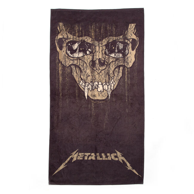 Sepia Skull Beach Towel, , hi-res