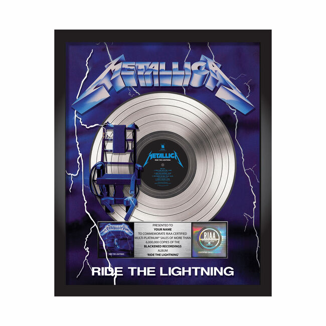 Ride The Lightning Platinum Award Plaque, , hi-res