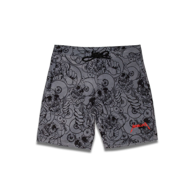 Pushead Skull Print Boardshorts, , hi-res