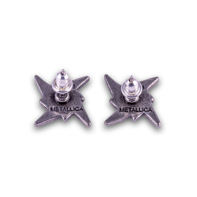 Ninja Star Post Earrings, 