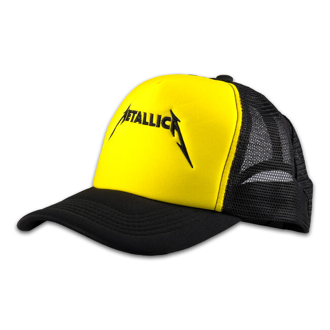 Logo Mesh Trucker Hat (Black/Yellow), , hi-res