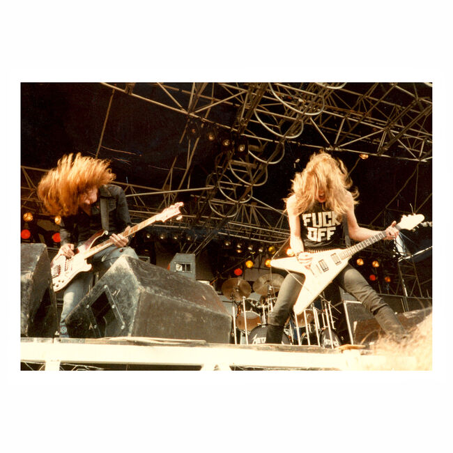 Cliff Burton and James Hetfield at Heavy Sound Festival 1984 Photo Print, , hi-res