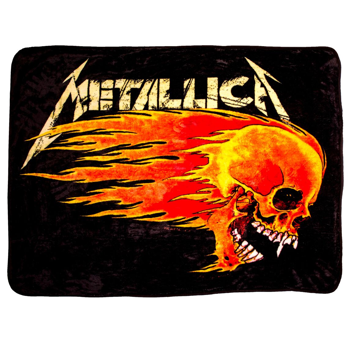 Flaming Skull Fleece Blanket, , hi-res