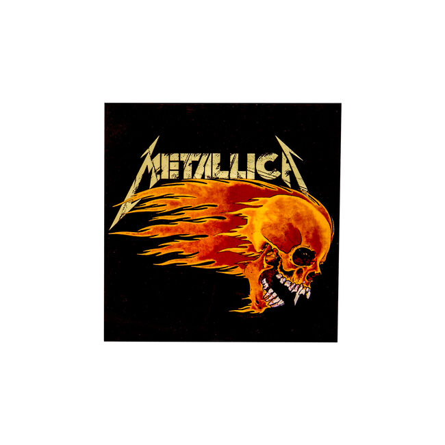 Flaming Skull Sticker, , hi-res
