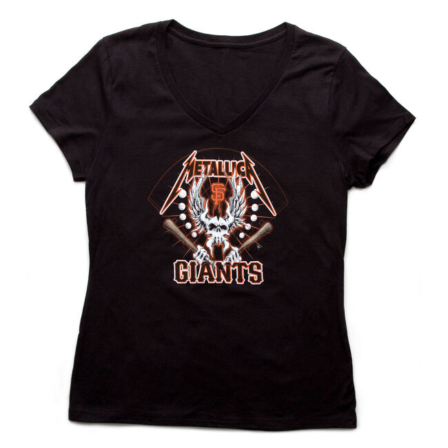 SF Giants Skull Bat Ball Women's T-Shirt, , hi-res