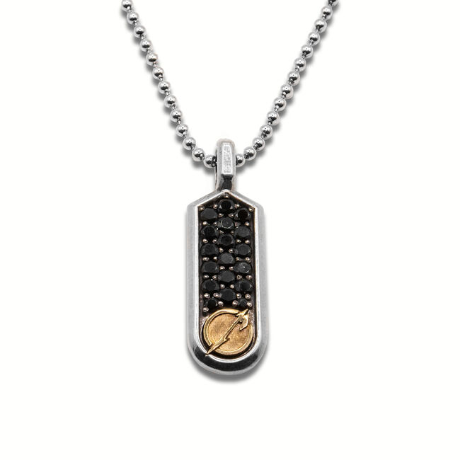 Silver Luthier M Logo Gem Necklace, , hi-res