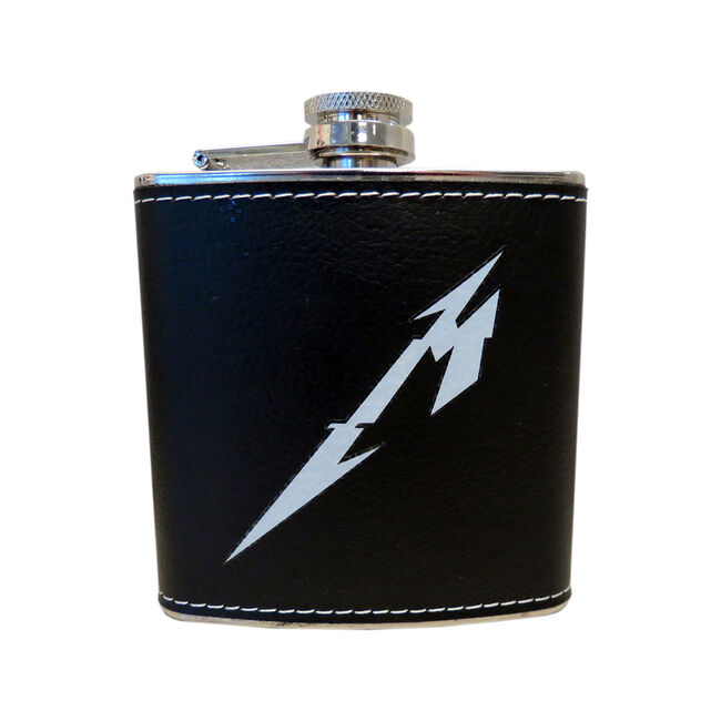 Glitch M Logo Leather Flask, , hi-res