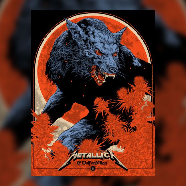Ken Taylor Of Wolf And Man Screen Printed Poster, , hi-res
