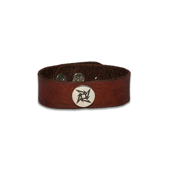 Ninja Star Leather Bracelet (BROWN), , hi-res