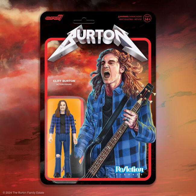 Cliff Burton ReAction Figure Version 3 (Flannel), , hi-res