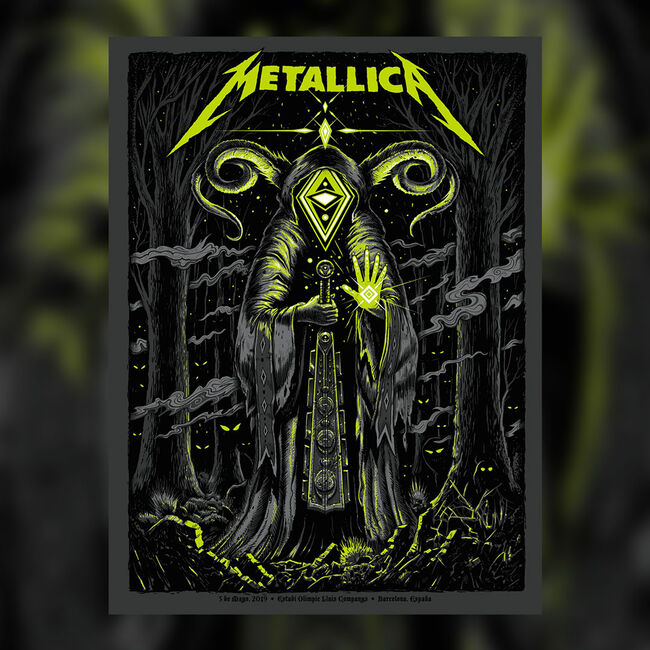 Barcelona Screen Printed Concert Poster, , hi-res