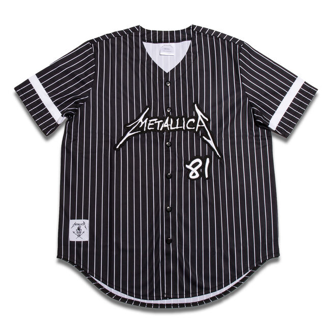 Logo Pinstripe Baseball Jersey - 2XL, , hi-res