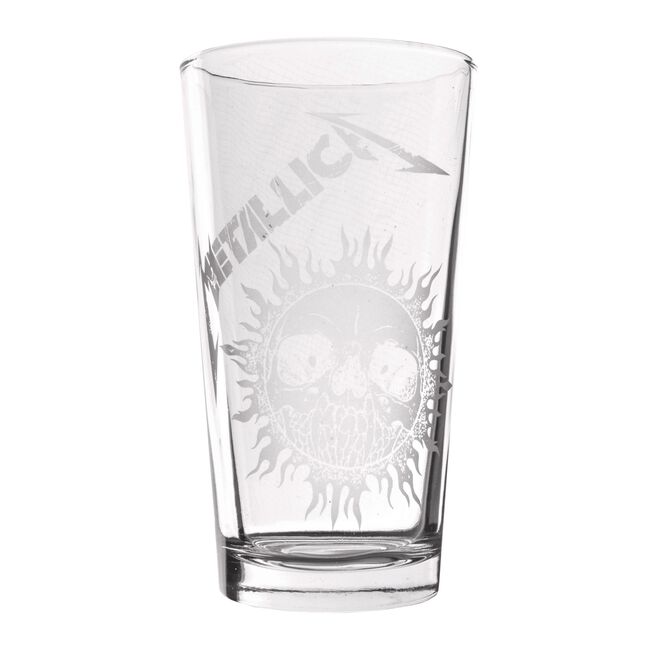 Flaming Skull Pint Glass Set, 