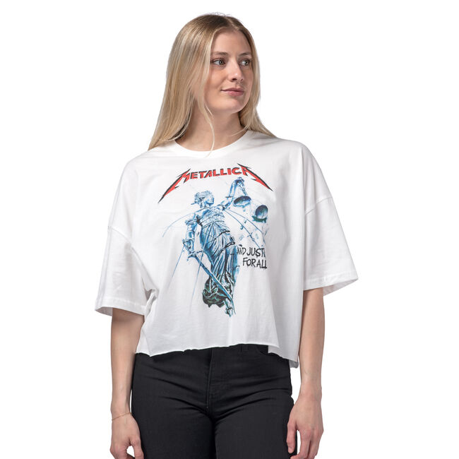 WOMEN'S ...And Justice For All Oversized T-Shirt (WHITE) - Medium, 