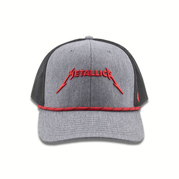 Red Logo Rope Trucker Hat, , hi-res