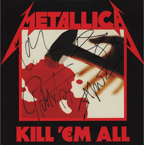 Metallica Enter Sandman Hand Painted Lyrics Painting on Vinyl Record 