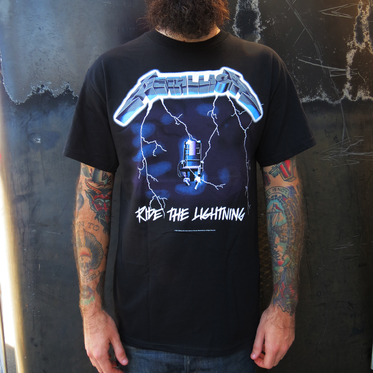 metallica ride the lightning shirt