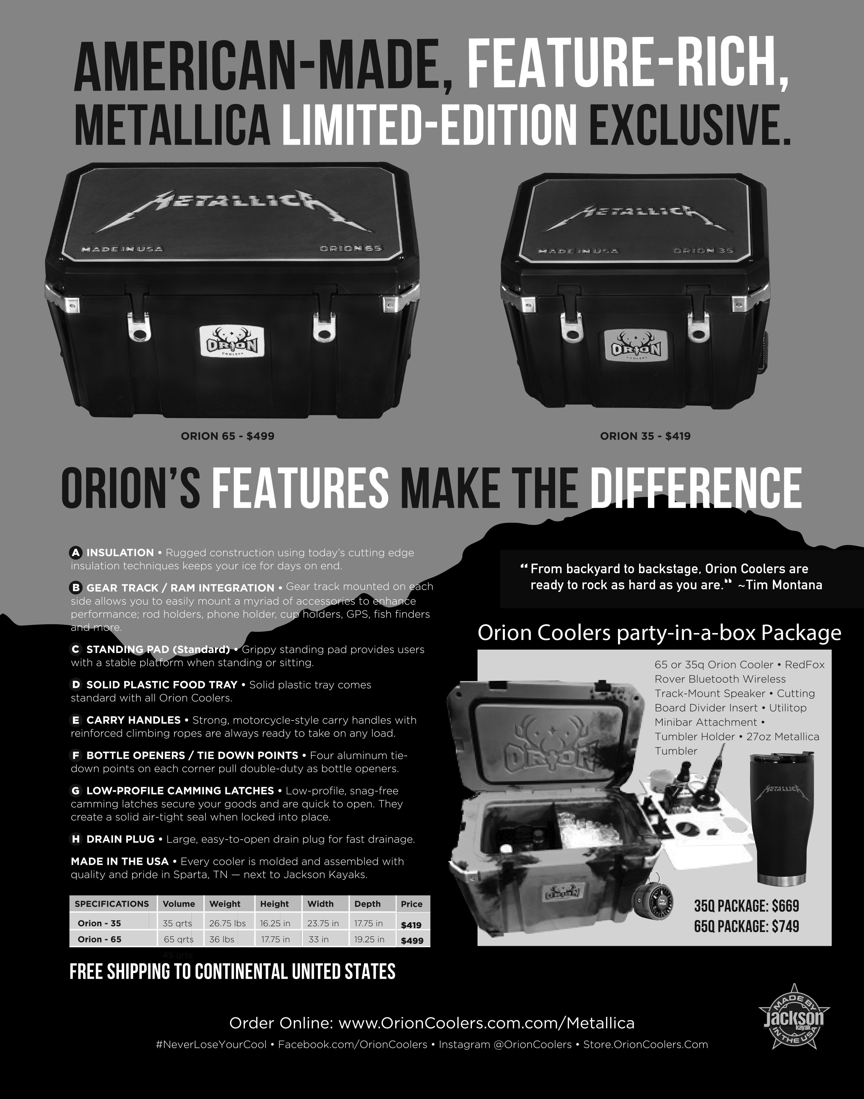 Orion Cooler 35 Qt.