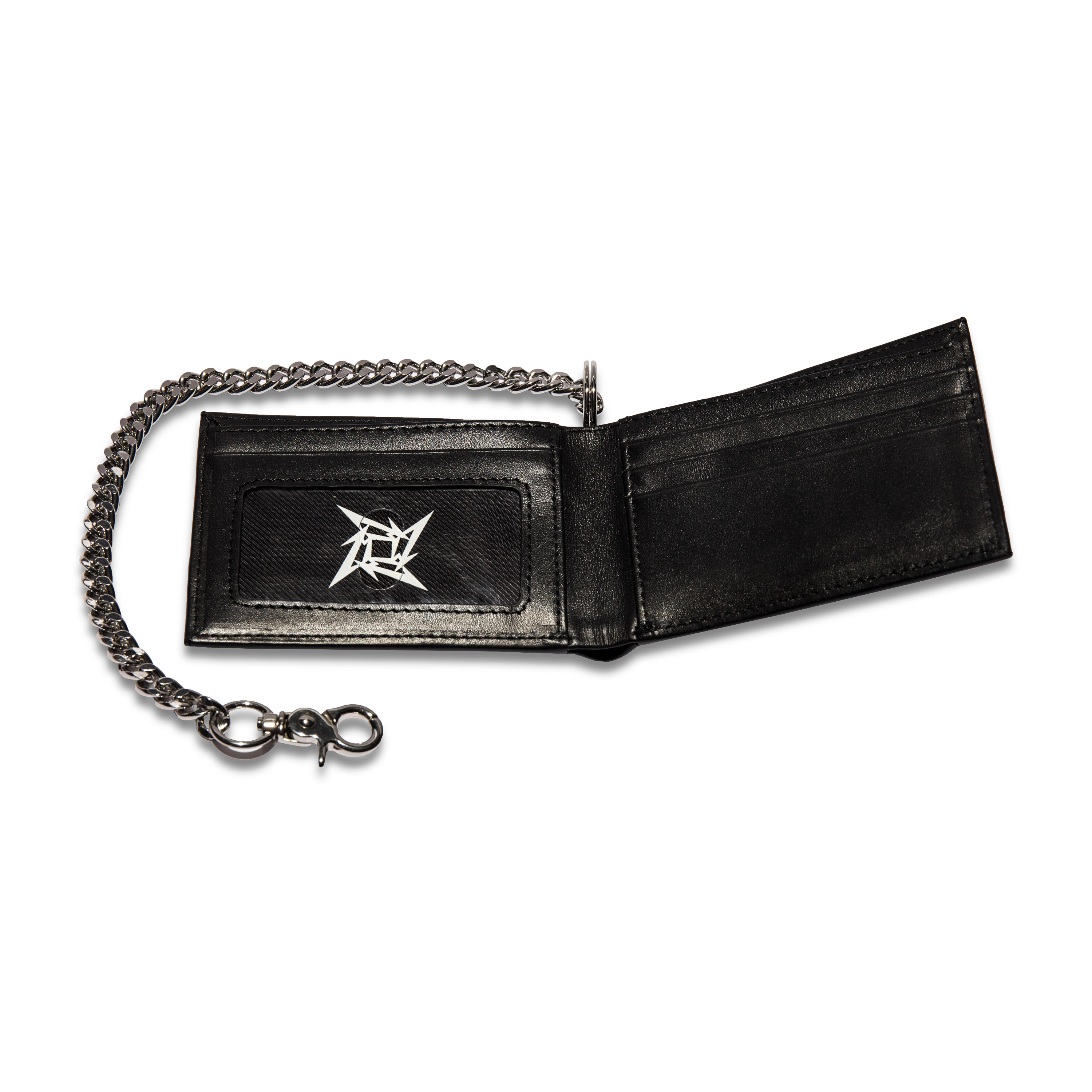 Logo Leather Chain Wallet