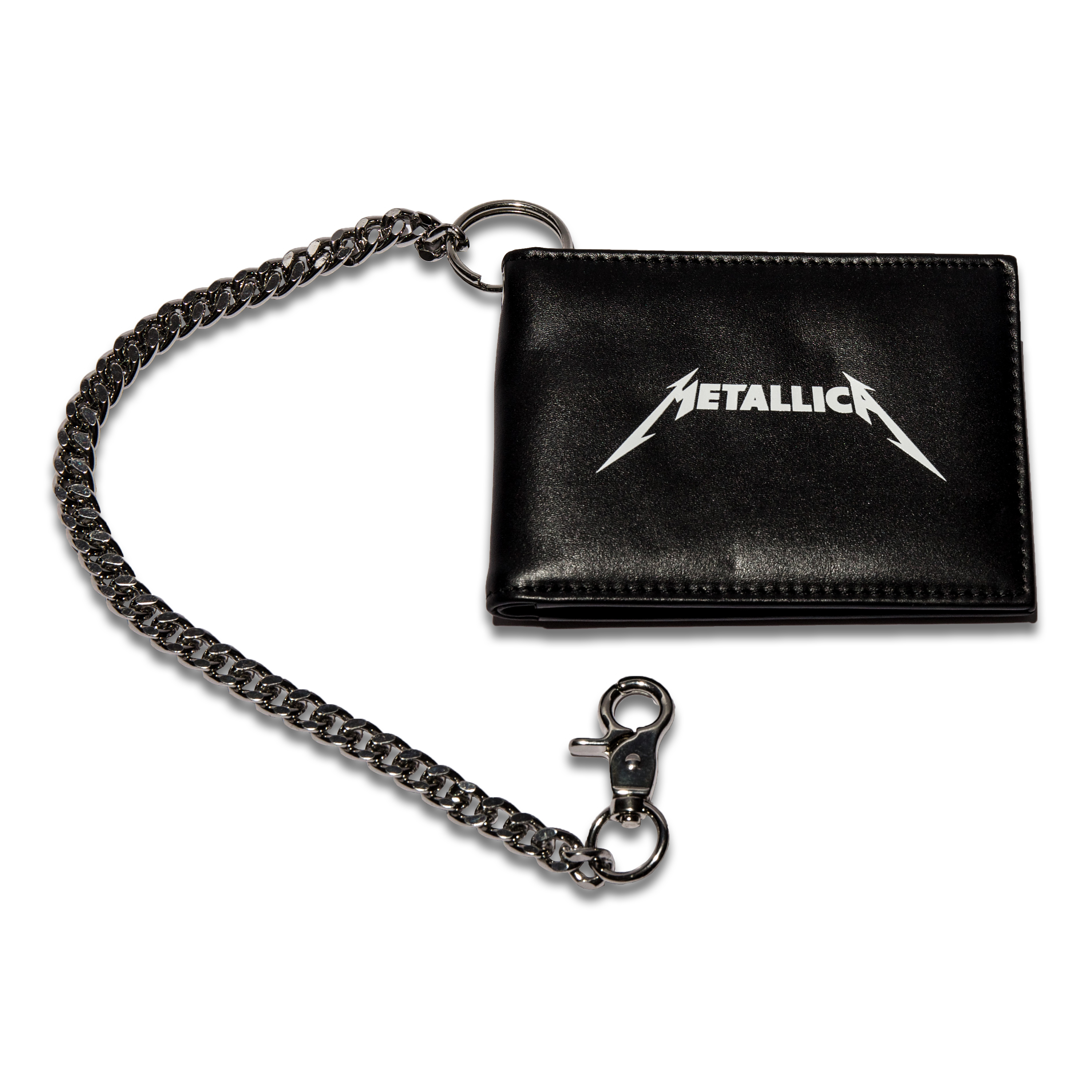 Logo Leather Chain Wallet