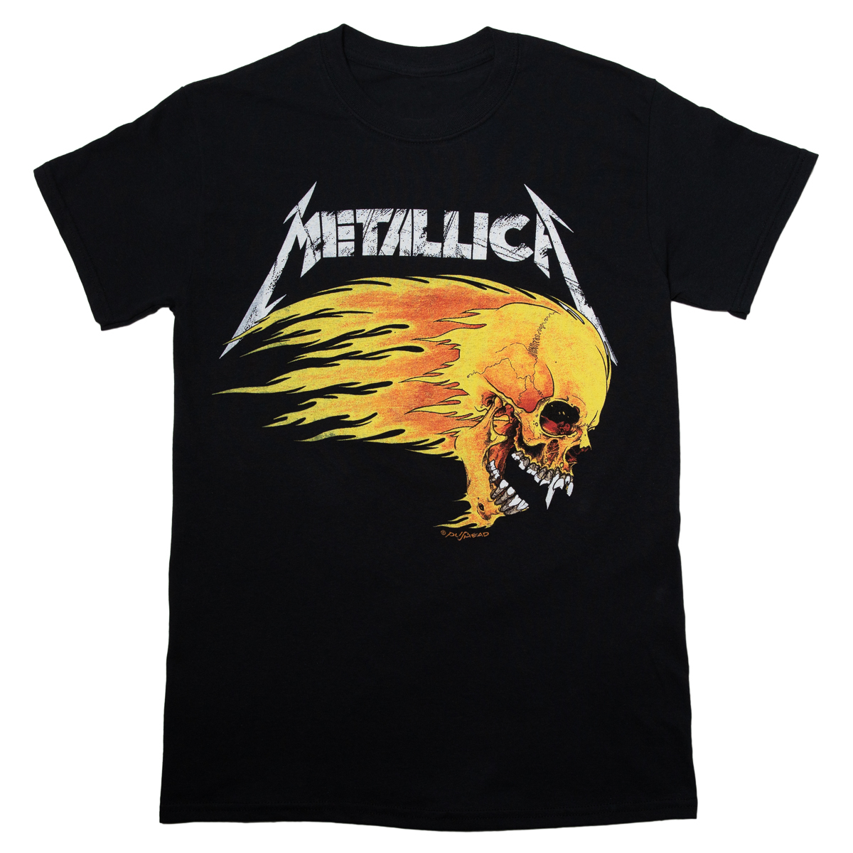 Metallica Flaming Skull Tour Tee Männer T-Shirt schwarz Band-Merch Bands